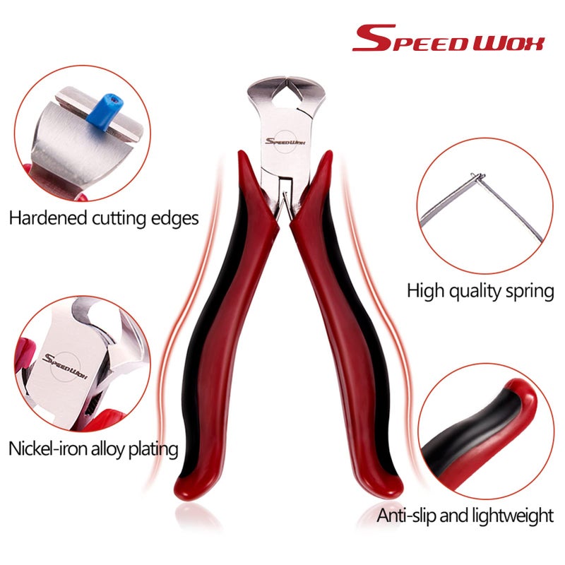 SPEEDWOX 4 Inch End Nippers - Mini End Cutting Pliers with Spring Pull Nails & Wire Cutting Function - Professional Jewelry Making & Shoe Repair Tool - Image 4
